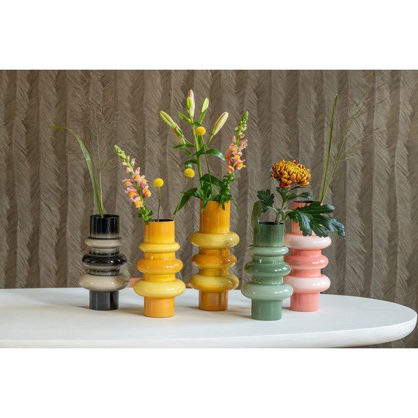 Vaso arancione in ferro (altezza totale 30 cm) Grato – PT LIVING-image-2