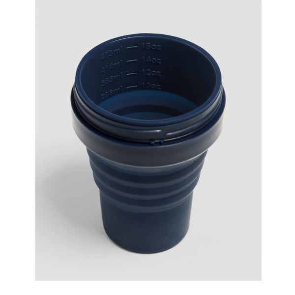 Tazza da viaggio pieghevole blu Denim, 470 ml Biggie - Stojo-image-3