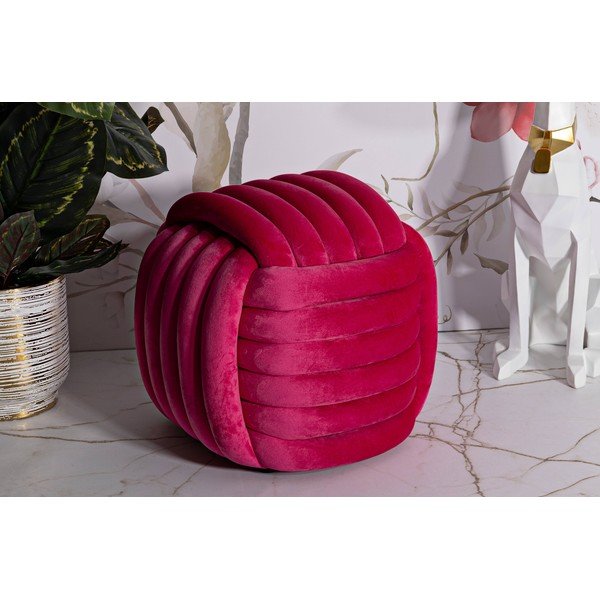 Poggiapiedi in velluto rosa Softy - Mauro Ferretti-image-1