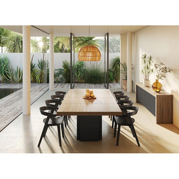 Set di 2 sedie da pranzo in legno di faggio nero Sand - TemaHome-image-1