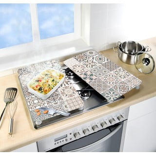 Set di 2 coperchi in vetro per fornello Universal Tile - Wenko