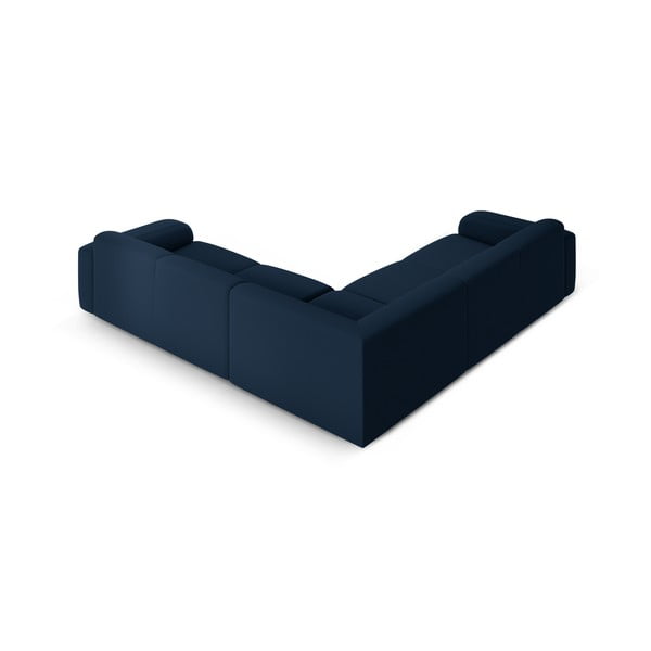 Divano angolare blu scuro in tessuto bouclé (angolo variabile / a L) Molino - Micadoni Home-image-3