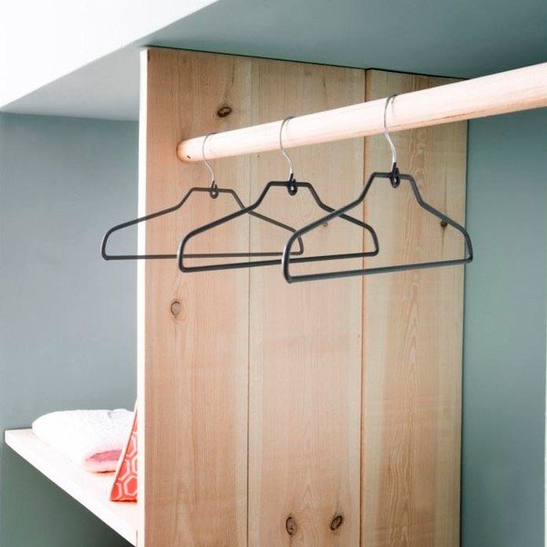 Set di 3 appendiabiti con barra per pantaloni Taupe Coats - Compactor-image-1
