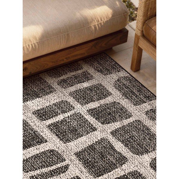 Tappeto da interno/esterno nero/color crema 160x230 cm Haringey Ruskin – Ted Baker-image-2