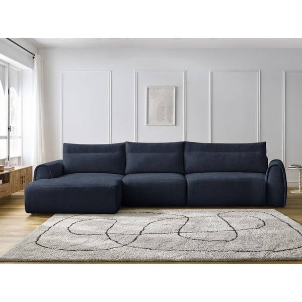 Divano angolare in blu scuro Aden – Bobochic Paris-image-1