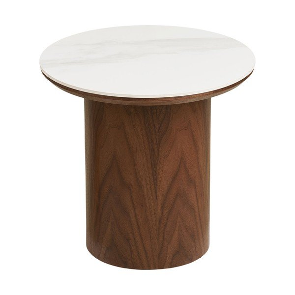 Tavolino rotondo con piano in ceramica ø 40 cm Noli – House Nordic-image-2