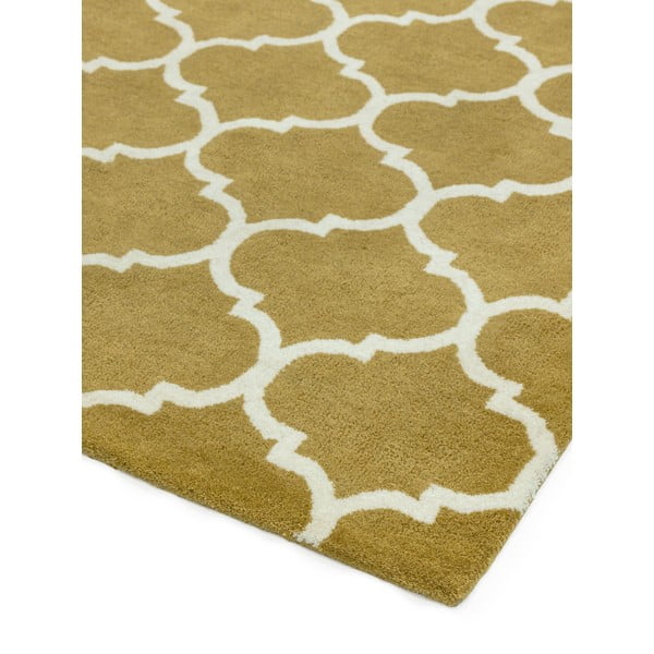 Tappeto in lana giallo ocra tessuto a mano 160x230 cm Albany - Asiatic Carpets-image-3