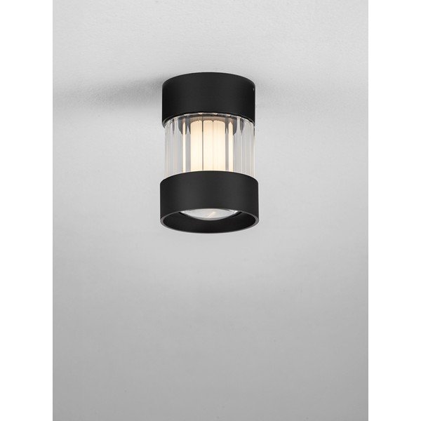 Plafoniera LED nera opaca in alluminio con paralume in vetro con intensità regolabile Glovia – Nova Luce-image-4
