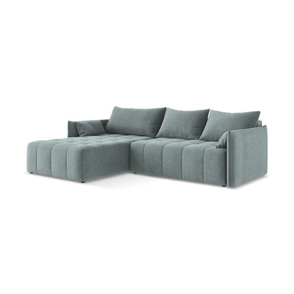 Divano angolare blu allungabile/con contenitore (con penisola a sinistra/con chaise lounge) Moku – Makamii-image-1