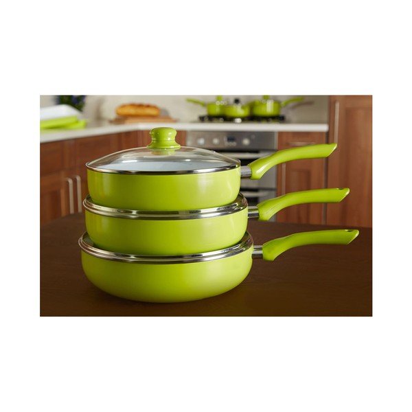 Padella verde con coperchio , ⌀ 26 cm - Premier Housewares-image-1