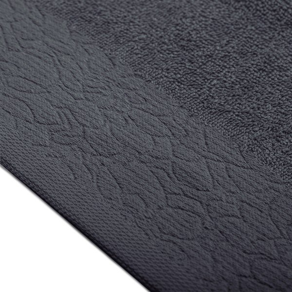 Set di asciugamani per viso e corpo tipo terry neri/grigi in cotone 6 pz Flos – Restilo-image-2