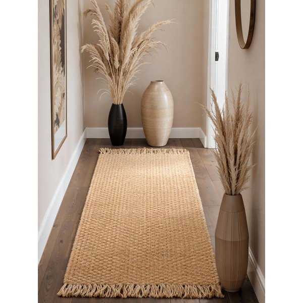 Passatoia di colore naturale in iuta reversibile/tessuta a mano 80x200 cm Fjord – Hanse Home-image-1