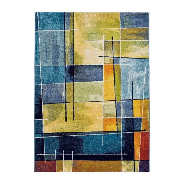Tappeto blu e giallo , 160 x 230 cm Lenny Multi - Universal