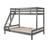 Letto a castello grigio per bambini 140x200/90x200 cm Pino - Vipack