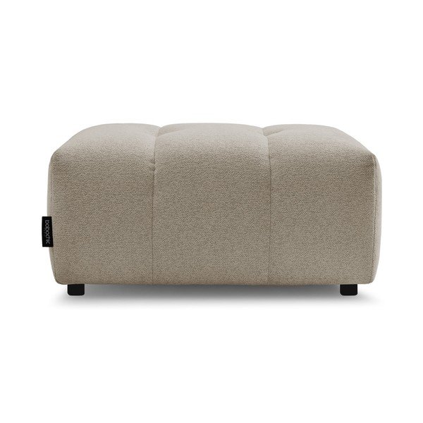 Poggiapiedi beige con rivestimento in ciniglia Roxelane – Bobochic Paris