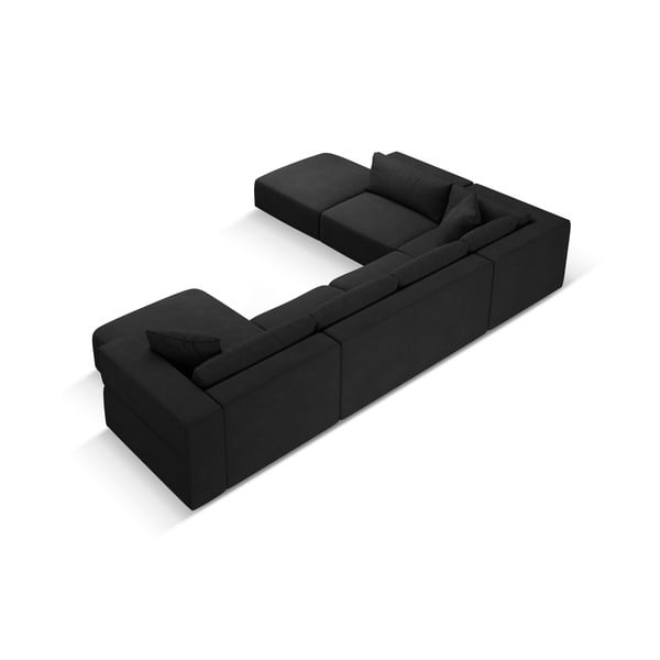 Divano a U angolare nero, angolo sinistro Esther - Milo Casa-image-3