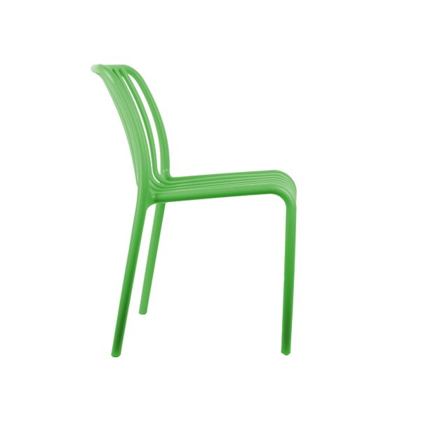 Sedia da pranzo verde in plastica Glee – Leitmotiv-image-1