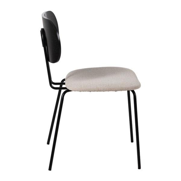 Set di 4 sedie da pranzo bianche con schienale nero Cleo - Ixia-image-3