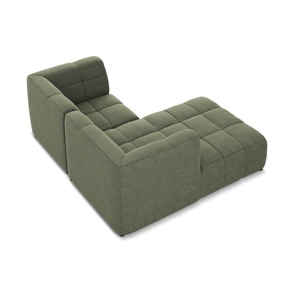 Divano angolare verde (con penisola a sinistra/con chaise lounge) con rivestimento in bouclé Aloha – Makamii-image-4