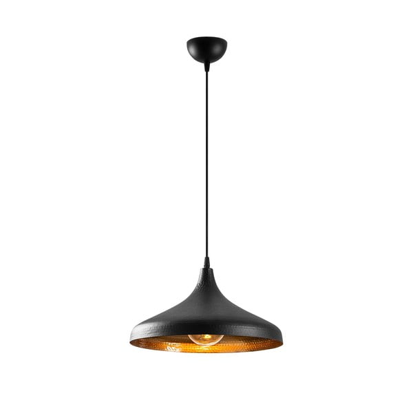 Lampadario nero con paralume in metallo ø 36 cm Tattoo – Opviq lights-image-3