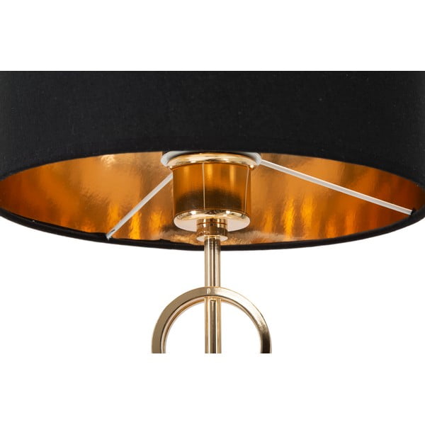 Lampada da tavolo in nero e oro Glam , altezza 54,5 cm Rings - Mauro Ferretti-image-3