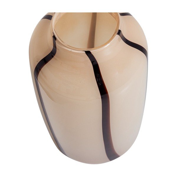 Vaso marrone/beige in vetro (altezza totale 35 cm) Selena – WOOOD-image-2