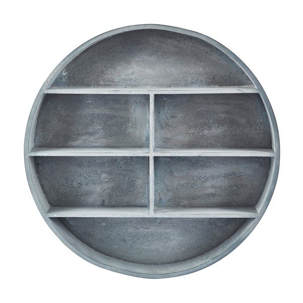 Šedá police v kruhovém rámu Villa Collection