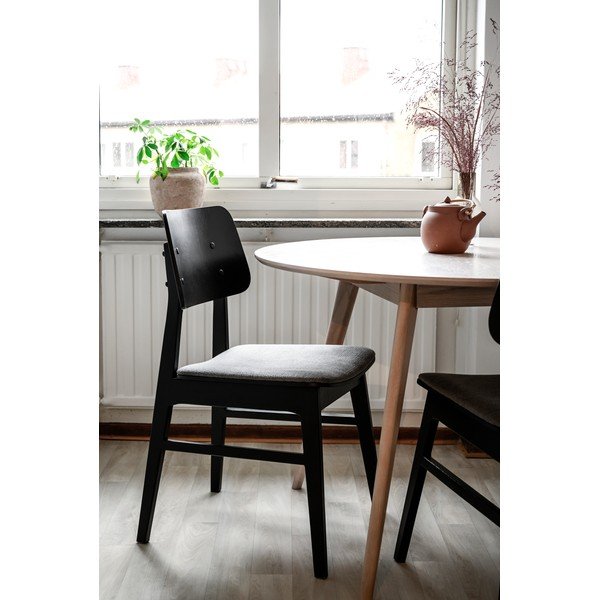 Tavolo da pranzo rotondo con piano in rovere 115x115 cm Yumi - Rowico-image-1