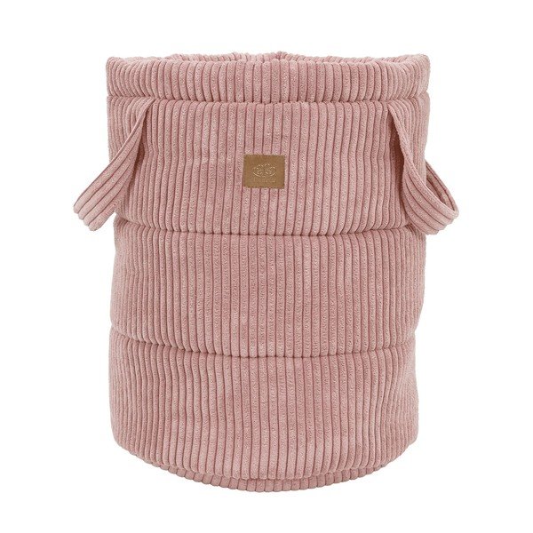 Cesta per giochi da bambino rosa in tessuto ø 39x50 cm – Meowbaby