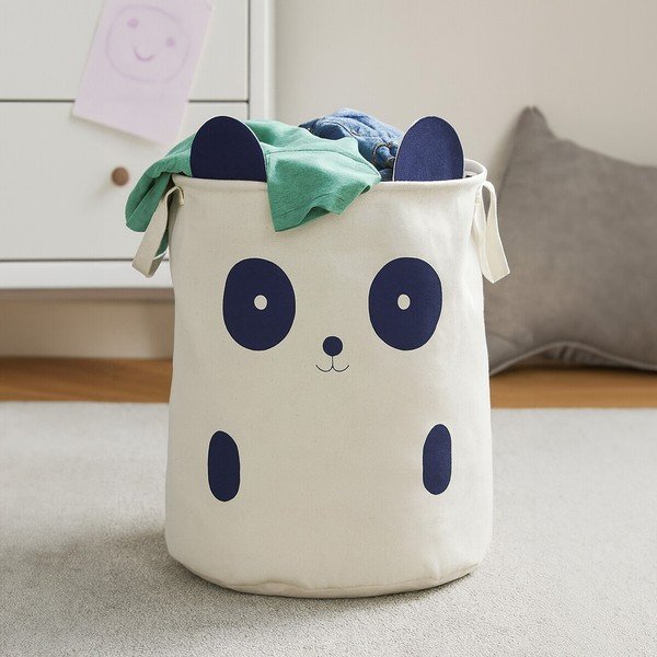 Cesta per giochi da bambino bianca in tessuto ø 38x48 cm Mimo Panda Face – Premier Housewares-image-2