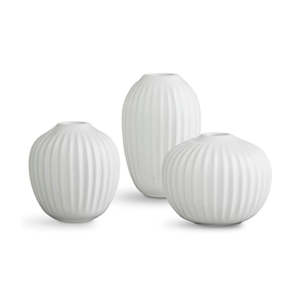 Vaso in ceramica bianca in set di 3 pezzi Hammershøi - Kähler Design