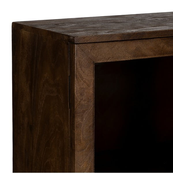 Vetrina marrone in mango massiccio 80x140x40 cm Ravi – Ixia-image-4