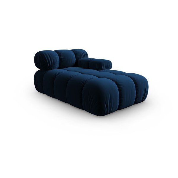 Sedia a sdraio in velluto blu (angolo destro) Bellis - Micadoni Home-image-3