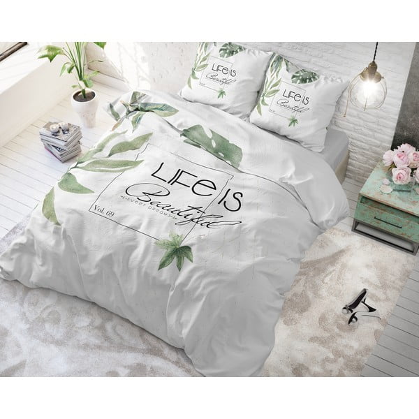 Biancheria da letto in cotone per letto matrimoniale Vitality, 240 x 200 cm - Pure Cotton-image-1