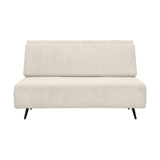 Divano letto in velluto a coste color crema 140 cm Mallory - Støraa
