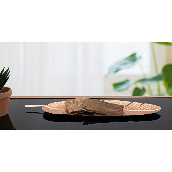 Vassoio decorativo in metallo Leaf - Mauro Ferretti-image-1