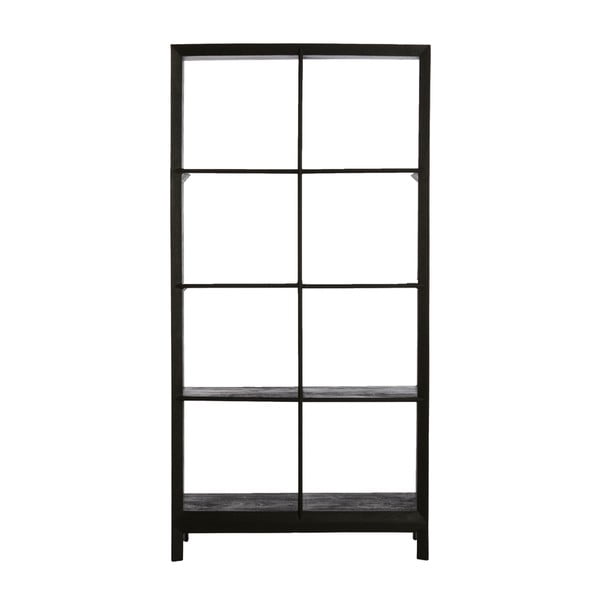 Libreria in legno massiccio nero 95x190 cm Sondrio - Light & Living