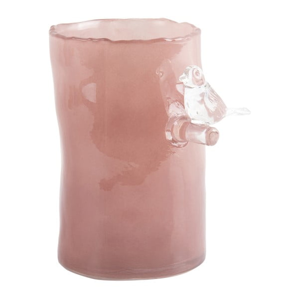 Vaso rosa in vetro (altezza totale 15 cm) Bird On Branch – PT LIVING-image-2