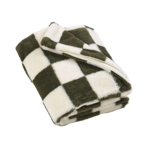 Coperta bianca/verde 130x170 cm Cosy Soft Checkerboard – Catherine Lansfield
