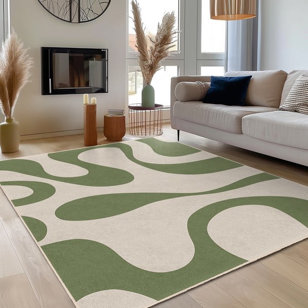 Tappeto verde lavabile 80x150 cm Matcha Latte – Mila Home-image-3