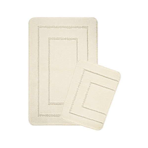Set di tappetini per il bagno color crema 2 pz 50x80 cm Cerceve – Foutastic