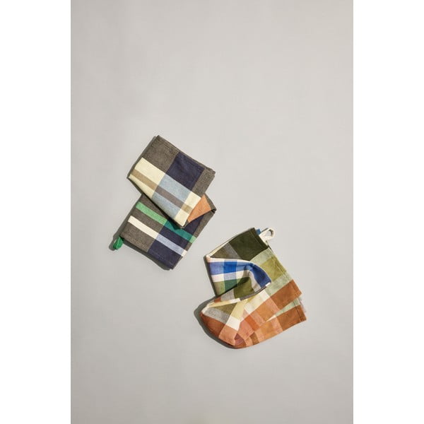 Set di 2 strofinacci in cotone 50x70 cm Playful - Hübsch-image-1