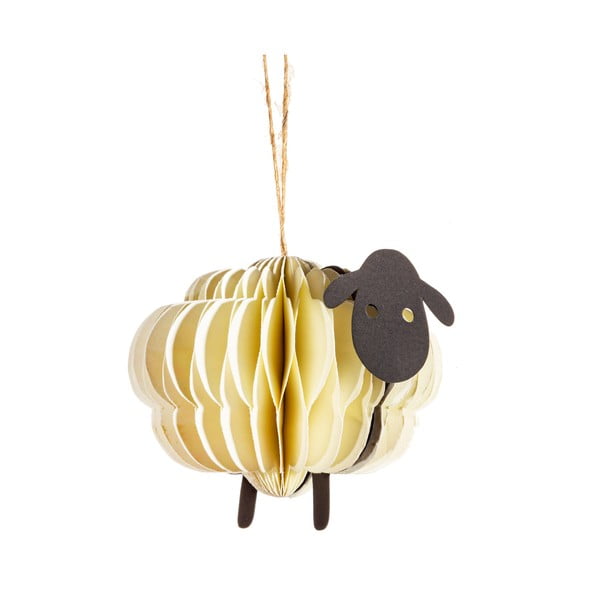 Decorazione per albero di natale in carta fatta a mano 9 cm Sheep Honeycomb – Sass & Belle