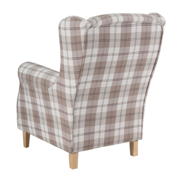 Poltrona vintage a quadri beige Lorris - Max Winzer-image-4