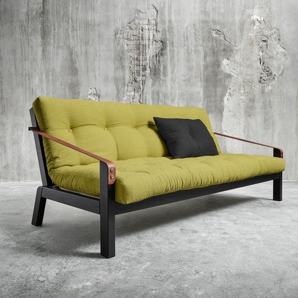 Rozkládací pohovka Karup Poetry Black/Avocado Green/Dark Grey