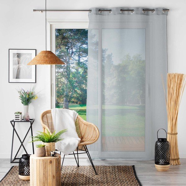 Tenda in voile grigio 140x240 cm Sandra - douceur d'intérieur-image-2