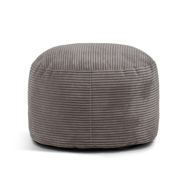 Poggiapiedi marrone scuro con rivestimento in velluto a coste Om 60 – SLOWDOWN-image-3