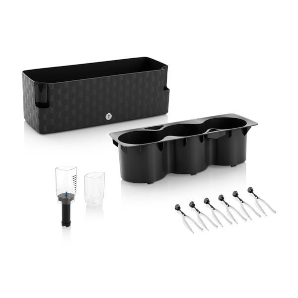 Vaso autoinnaffiante verde per basilico Trio, 40 x 14 cm Cobble - Flower Lover-image-3