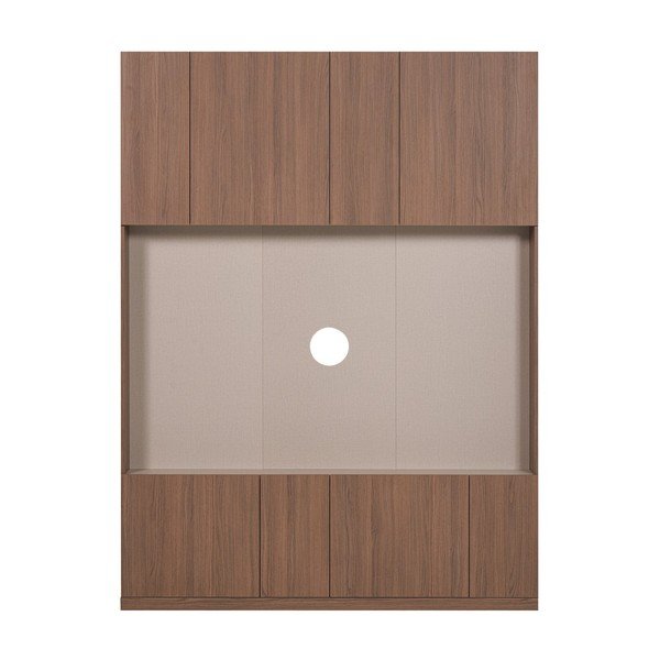 Mobile TV componibile colore naturale scuro 160x215 cm Build – WOOOD