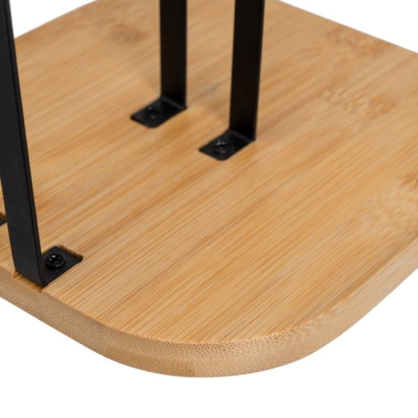 Portarotolo da cucina verticale nero/di colore naturale in metallo – Casa Selección-image-3